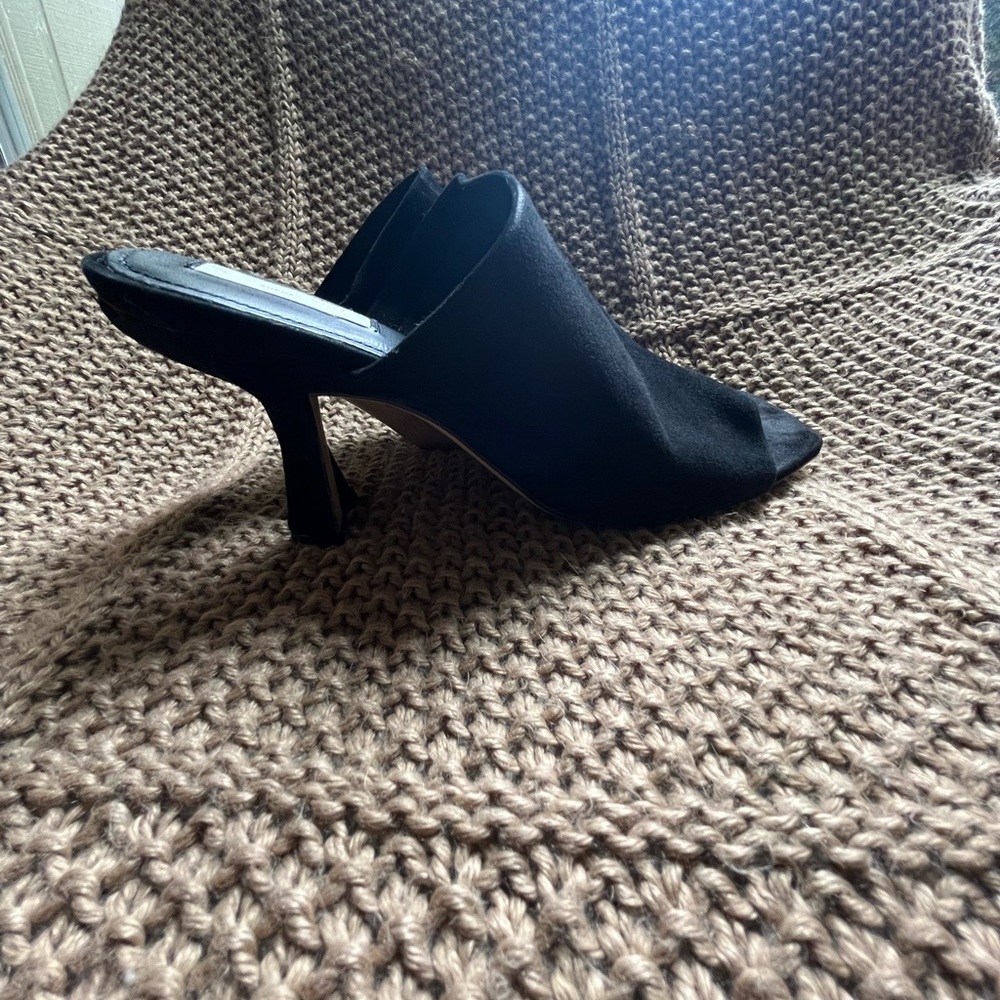 Black suede mules by H&M
